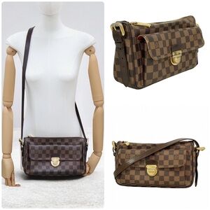 Louis Vuitton shoulder Bag Ravello GM Brown Damietta